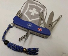 Victorinox Skipper Fully Serrated Slide Lock Blue Swiss Army Knife Custom... picture