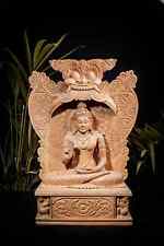 Wooden Buddha Sculpture Buddha Carving Handcrafted Buddha Figurine Antique  picture