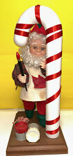 Santas Best Animated Elf Toymaker w/ Candy Cane Head & Arm Move 24