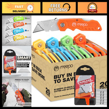 20-Pack Box Cutter, Bulk Folding Utility Knife w/ 50 pcs Blade picture