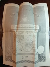 1960 Royal Arch Masons    Certificate  Freemasonry  masonic/868 picture