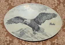 Vintage Kiana Gronnestad 1988 Etched Marble American Eagle Alaska picture