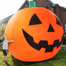 ZPISF 10 FT Halloween Inflatables Giant Pumpkin with Rotating LEDs Outdoor Decor picture