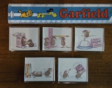 Vintage (1991) Jarecki House Mouse Magnets. Lot of 5. New/Unused *FREE SHIPPING  picture