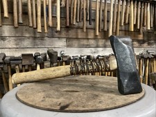 Rare 2 1/2 LB Hand Forged Double Diagonal Peen Blacksmithing Hammer/ 4140 Steel  picture