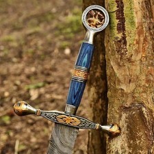 Marvelous Handmade Damascus Steel Medieval Sword Viking Cosplay picture