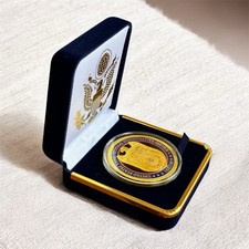U S NAVAL CRIMINAL INVESTIGATIVE SERVICE Challenge Coin in Blue Velvet Case ·NEW picture