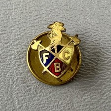 Vintage Knights Of Pythias FCB Early 1900s Screw Back Lapel Pin Tie Tack picture