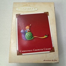 14 Hallmark 2002 Christmas Growth Chart Snail Elf Keepsake Ornament With Box picture