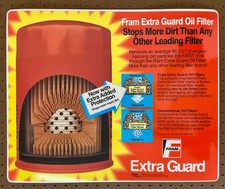 NOS Vintage 1991 Fram Oil Filter AH7268 20 x 16 Advertising Counter Mat picture