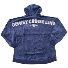 Disney Cruise Line DCL Navy & Silver Velour Hoodie Spirit Jersey XL picture