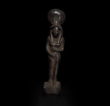 Authentic Ancient Egyptian Antique Rare Goddess Hathor Statue Figurine BC picture