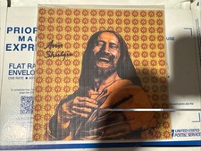BLOTTER ART ORIGINAL LAUGHING JESUS SIGNED  BY ANN SHULGIN WITH COA picture