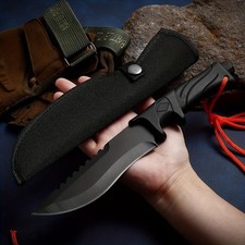 Outdoor Fixed Blade Survival Knife – Full Tang, Stonewashed, With Sheath picture