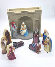 Hawthorne Village St Peter's Square Nativity Lot Vatican Stable Arch Fig As Is picture