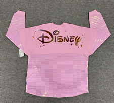 Spirit Jersey Sweater Womens Large Pink Disney Pullover Mickey Sequin Adult Sz L picture
