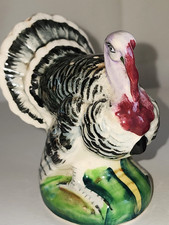 Vintage Ceramic Turkey Salt & Pepper Shakers Set Tom & Hen Made in Japan 1950s picture