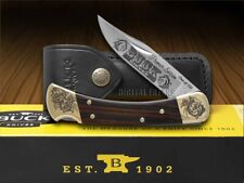 Buck 110 Premier Edition Ebony Wood Folding Hunter 1/250 Pocket Knife Stainless picture