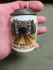 Old Rare Antique Hoosac Tunnel Adams MA Mass Miniature Souvenir Mini Beer Stein picture