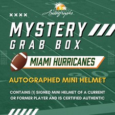 Mystery Grab Box - Miami Hurricanes NCAA Autographed Mini Helmet picture