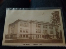 Connaut OH High School building B & W Photo Postcard Ashtabula Co. picture