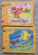 Vintage Disney Little Mermaid Treasure Chest Books 1992 Set of Two picture