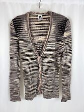 Missoni Womens Size Large Ruffled Button Up Cardigan Merino Wool Sweater  picture