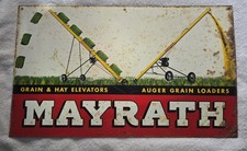 Vintage Mayrath Grain & Hay Elevators Auger Loaders Tin Advertising Sign picture