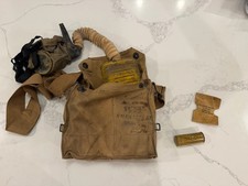 Original WW1 US Army Military AEF Small Box Respirator Gas Mask w/Bag Field Gear picture