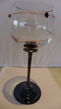 Vintage Signed Ivan Stefanik Wine Glasses, Bohemian Art Glass. Czech Republic picture