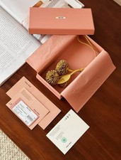 Miu Miu Yellow Pom Pom Tassel Bag Charm Keychain Leather Logo Gift Box New picture