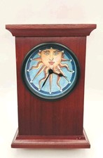 Vintage 90’s Ziro Celestial Sun Face Whimsigoth Desk Mantle Clock England Tested picture