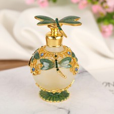 New Dragonfly Vintage-Style Perfume Bottle 25mL In Emerald Green picture