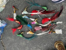 Huge Lot Vintage Germany Glass Clip on Bird Ornaments picture