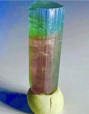 Rare Large Blue Cap Watermelon Tourmaline Crystal Raw Gemstone Natural Specimen picture