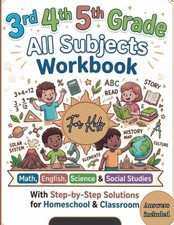 3rd 4th 5th Grade All Subjects Workbook: Math, English, Science & Social Studies picture