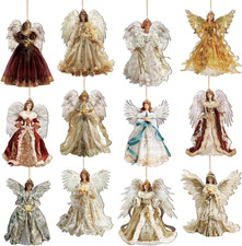 12 Pcs Angel Christmas Ornaments Xmas Tree Decor, Vintage Angels picture