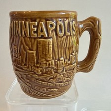 Vintage Minneapolis Coffee Mug Tiki 3D Cup Barrel Style Great Condition picture