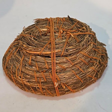 VINTAGE BE-EL HAA “EL CAMINO DEL AGUA” MEXICAN HANDCRAFTED ART BASKET FOLK ART picture