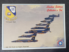 BLUE ANGELS 1991 TOP PILOT  CARD SET 14 CARD NUMBERED EDITION RARE #476 Signed picture