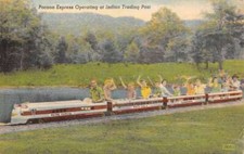 Indian Trading Post Pocono Express Mini Train Linen Vintage Postcard AA68799 picture