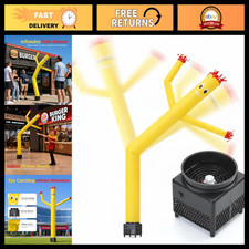 6ft Yellow Inflatable Waving Tube Man with Blower - Air Dancer for Events, Parti picture