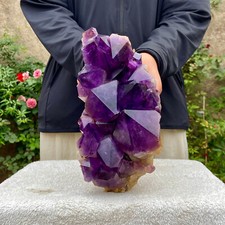7.7LB Natural amethyst Cluster Quartz Crystal backbone mineral Specimen Healing picture