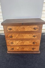 Antique 19th Century Miniature Wooden Chest picture