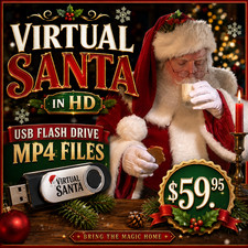 VIRTUAL SANTA - in HD  - Christmas Video Experience - On USB Flash Drive picture