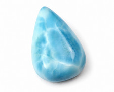 Exquisite Dominican Natural Sky Blue Larimar Teardrop Cabochon 24mm picture