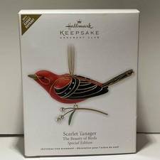 Hallmark Scarlet Tanager The Beauty of Birds Event Repaint Signed by Artist New picture