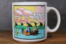 The Far Side Gary Larson Vintage 1986 Atomic fisherman,  Color Coffee Mug picture