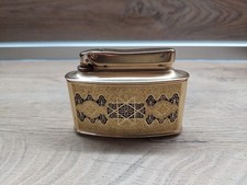VTG Rare 1960s MYLFLAM Diplomat Gold Black Arabic Design Lighter West Germany picture