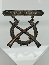 VTG T.M.I. Rifle Team Medal Pin Texas Military Institute Crossed Rifles Badge picture